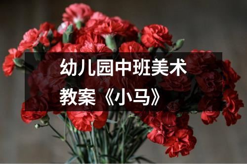 幼儿园中班美术教案《小马》