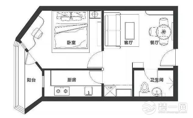 40平米装修旧房改造案例户型图展示