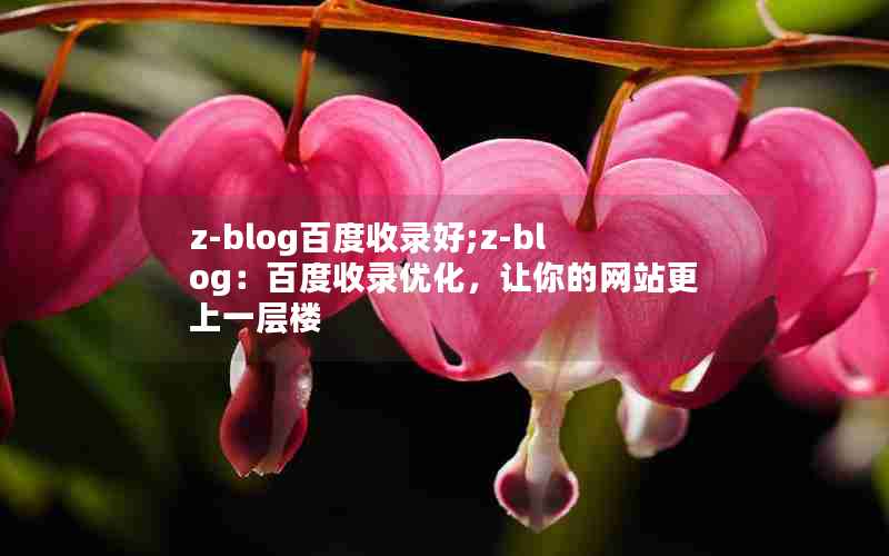 z-blog百度收录好，让你的网站更上一层楼大家好